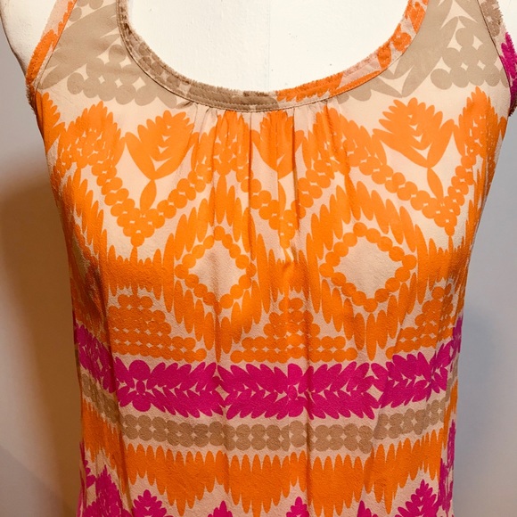 TRINA TURK silk colorful racerback tank sz Medium - Picture 7 of 9